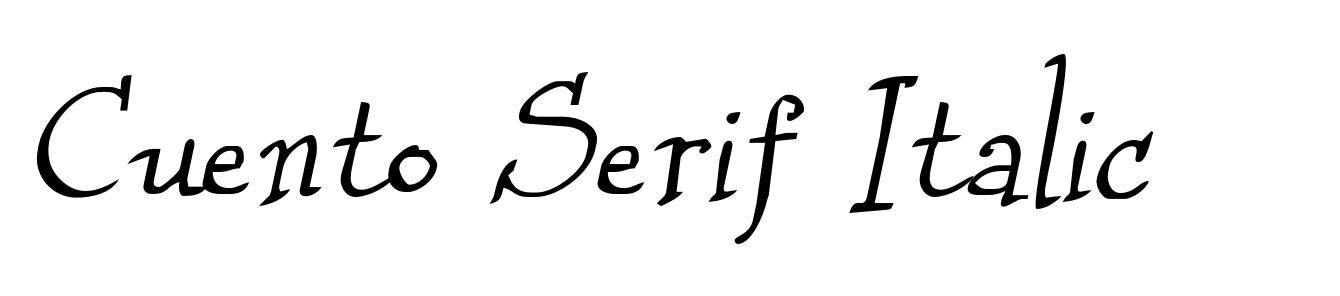 Cuento Serif Italic